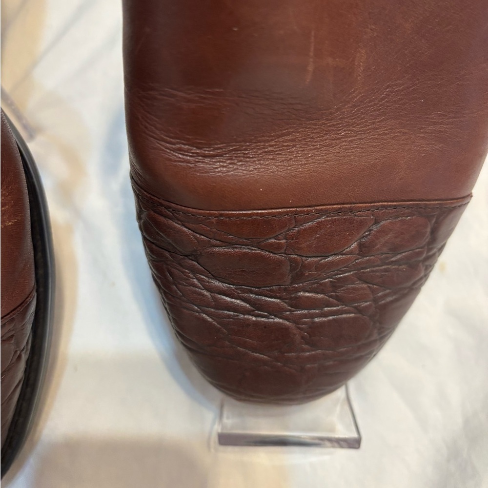Minnetonka Women's Dark Brown Leather Mules with Buckle - Picture 3 of 6